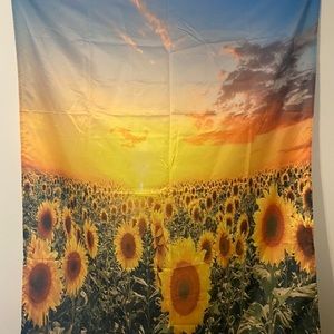 Sunset sunflower tapestry